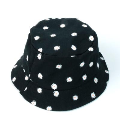 China Custom Reversible Cute Picture Fashion Packable Print Bucket Hat Summer Beach Hat Fisherman Bucket Hat for sale