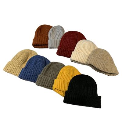 China New JOINT Stylish Ladies Knitted Beanie Solid Color Winter Warm Knitted Hats Bowler Hats Sports Hat Owner for sale