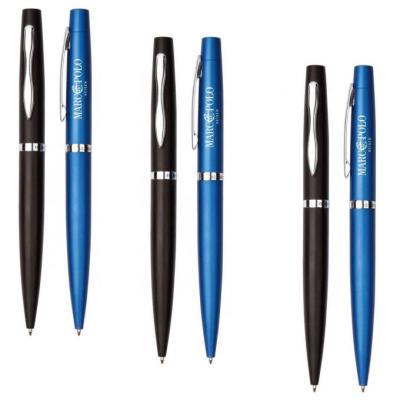 China Aluminum Promotional Pen Ball Pen Advertising Business Logo Anodized Ballpoint Pen for sale