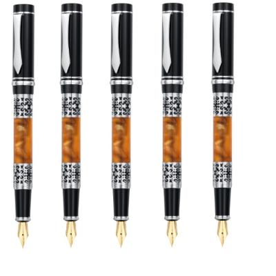 China Luxury High Quality Luxury High Quality Fountain Pen Metal Resin Elegant Custom Brand Finance Heavy Pen for sale