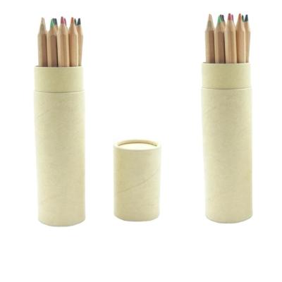 China 24 Colors Pencil With Drum Natural Wood Color Pencil Set PCL5-4024 for sale