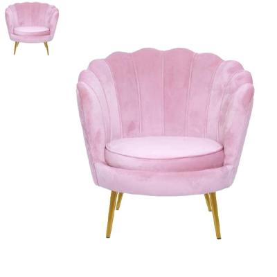 China EUROPEAN Gold Leg Velvet Fabric Leisure Chair Living Room Furniture for sale