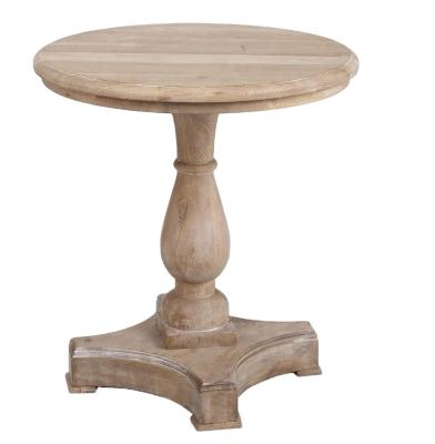 China Solid Wood Restaurant Or French Rustic Bar Cafe Round Dining Oak Table for sale