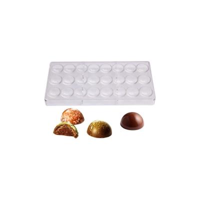 China Heat Resistance Healthy Easy Storage 3D PC Plastic Chocolate Molds Food Safe Material Round Shape Chocolate Mold For Chocolate Set for sale