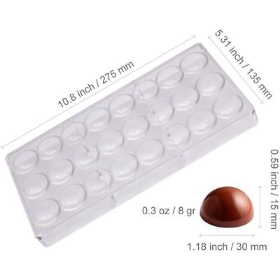 China Healthy Easy Storage 3D Chocolate Heat Resistance Chip Molds Food Grade Handmade Polycarbonate Plastic Chocolate Mold for sale