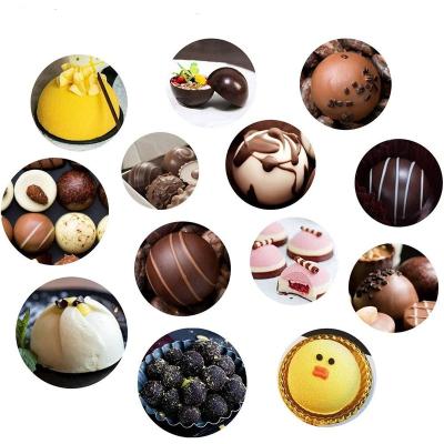 China Sound Heat Resistance Easy Storage Customize Clear Plastic Chocolate Bar Candy PC Polycarbonate Mold 3D Half Ball Shaped Chocolate Bar Molds for sale