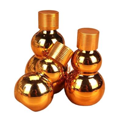 China 10ml20ml30ml Industry Gold Glass Bottle Double Squash Antirust Double Oil Liquid Bottle For Engine Hairdressing Computer Parts Maintenance for sale