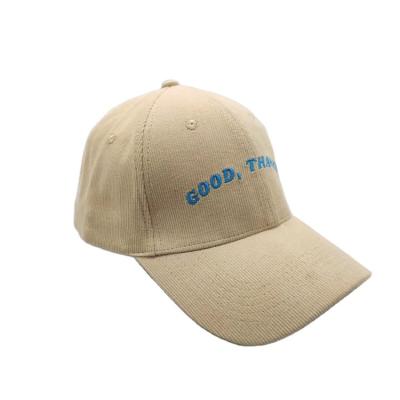 China New logo material corduroy summer infant baseball cap customized by COMMON design for sale