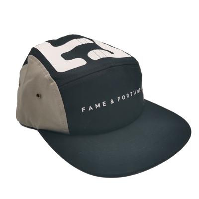 China Fashion COMMON Cheap Promotional Flat Brim Simple 5 Panel Camp Snapback Blank Hat for sale