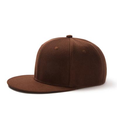 China OEM COMMON 3d Custom Brown Metal Plate Logo Embroidered Logo Snapback Hats Cap for sale