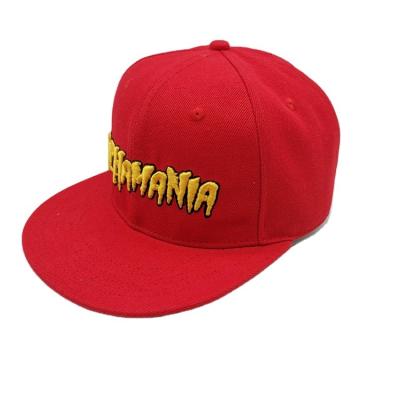 China JOINT Simple Suede Flat Suede Embroidery Red Metal 3d Snapback Caps Hats For Men for sale