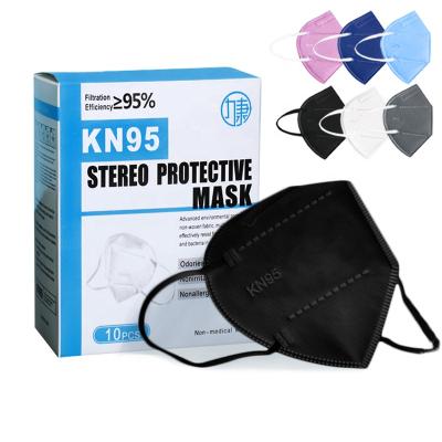 China Adults factory wholesale protective kn95 face mask folded face mask KN95 disposable face mask for sale