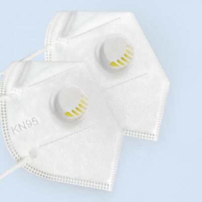 China Adults disposable kn95 medical face mask with breathing valve for sale