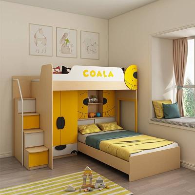 China Cheap Custom Made Modern Workmanship Storage Staircase Wardrobe Desk Crib Double Kids Bunk Bed Kids Bedroom Furniture For Boys And Girls for sale