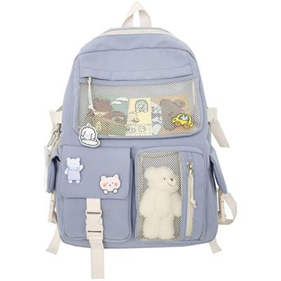 China 2022 Reusable Cambodia Backpack With Pins And Accessories Kawaii Cute Adjustable Shoulder Girl Backpack for sale