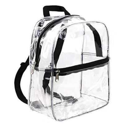 China 2022 Cambodia Reusable Clear Transparent Children's Backpack Mini Backpack With Adjustable Shoulder for sale