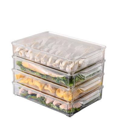 China Freshness Preserving Multi-Layer Overlay Saves Space Kitchen Organizer Stackable Fridge Organizer for sale