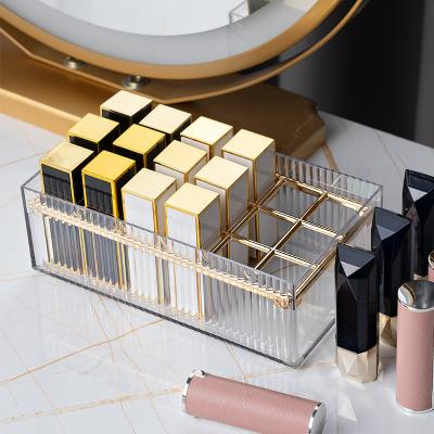 China New Design Viable Storage Box Makeup Storage Box Desktop Transparent Cosmetic Organizer for sale