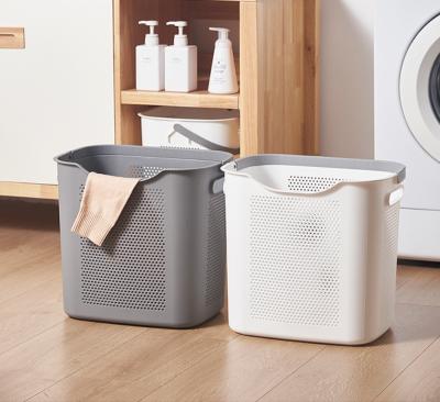 China Hot Selling Large Capacity Household Clothes Dirty Storage Basket Portable Plastic Storage Basket for sale