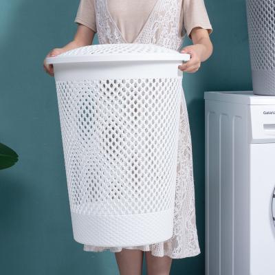 China Sustainable Plastic Round Woven Storage Laundry Baskets Organizer Wholesale for sale