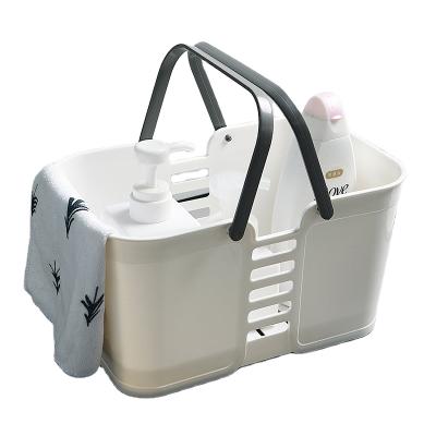 China Sustainable Fashion Bathroom Shower Caddy Spa Basket White Gray Bath Organizer for sale