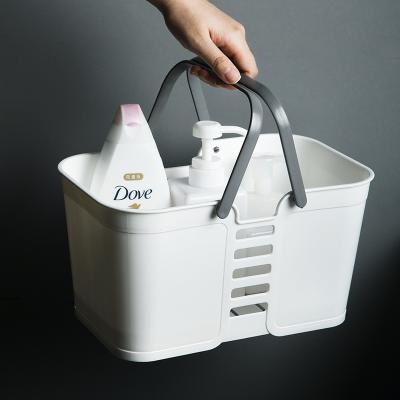 China Durable Plastic Handle Spa Shower Toy Bath Organizer Storage Baskets For Bathroom for sale