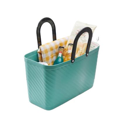 China Mini Beach Portable Picnic Basket Universal Narrow Plastic Shopping Baskets Supermarket for sale