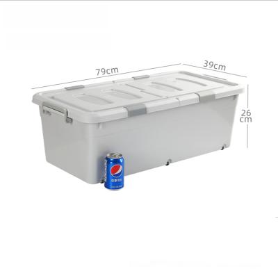 China Large Capacity / High Quality Under Bed Plastic Box Organizer Under Bed Storage Box With Lid for sale