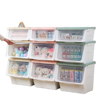 China Large Capaciity Dustproof Storage Box / Multifunctional Storage Box Side Open Stackable Multi Function for sale