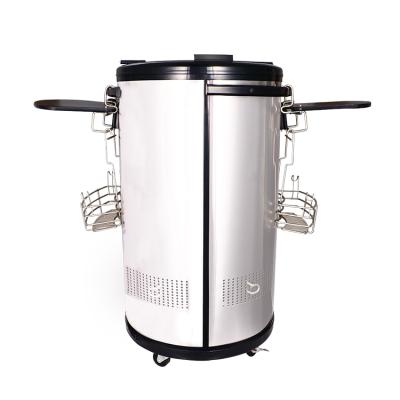 China Sustainable Beer Barrel Freezer Beer Barrel Cooler Straight Barrel Wine Cooler Round for sale