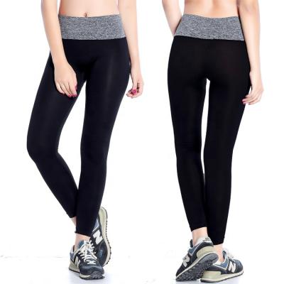 China Breathable women's thin high-elastic yoga nine pants outdoor gear dry tight sports running seamless color-matching fitness pants for sale