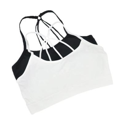 China Wholesale Elastic Cross Back Tube Sports Ladies Fitness Yoga Ladies Underwear Vest Top Sport One Piece Bra for sale