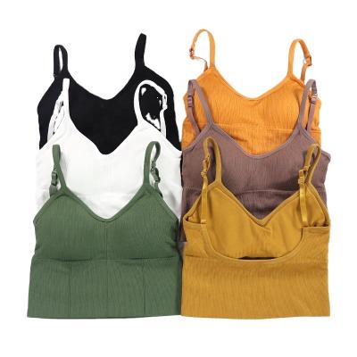 China New Beauty Girls Sports Bra Antibacterial Seamless Back Tube Top Chest Wrapped Lady Vest Seamless Bra for sale