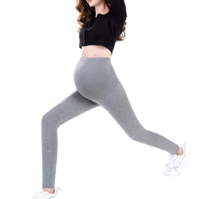 China Cotton Antibacterial Comfortable Stretch Slim Pregnant Women Pants Fitted High Support Summer Belly Waist Pregnant Leggings for sale