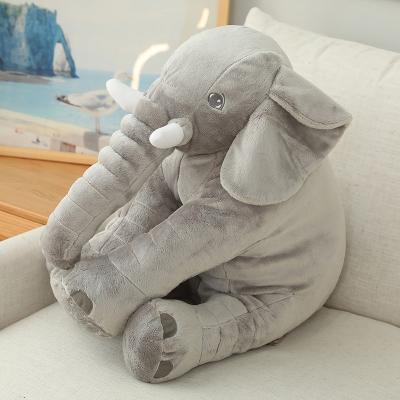 China Plush Elephant Toy Cuddly Pillow Stuffed Figure Soothes Sleeping Pillow Baby Doll for sale