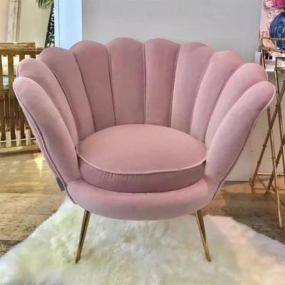 China Hot Pink Convertible Armchair Accent Chair Luxury High Quality Modern Living Room Leisure Chair for sale