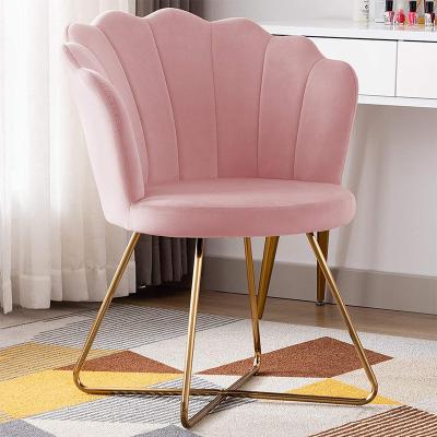 China Hot Selling Convertible Leisure Pink Fabric Accent Chair Velvet Armchair Mid Back Modern Lounge Chairs for sale