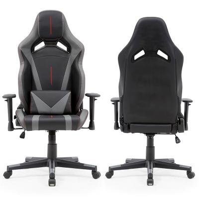 China Custom (Height) Black Adjustable Silla Gamer Chair Computer Gaming PU Chair With Adjustable Armrest for sale