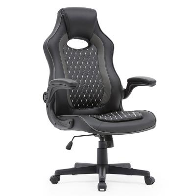 China (Size) High Quality Adjustable All Black Leather Ergonomic Gaming Chair Silla Gamer Chair Custom Logo for sale