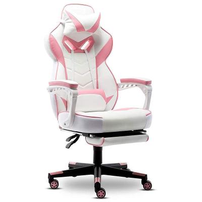 China (Size) Silla Gamer High Back Swivel Adjustable Ergonomic Gaming Chair Pink Gamer Chair For PC Game for sale