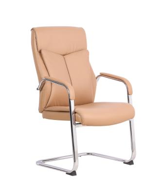 China Cheap Meeting Room Visitor Leather Office Chair PU Computer Rotation Lounge Chair for sale