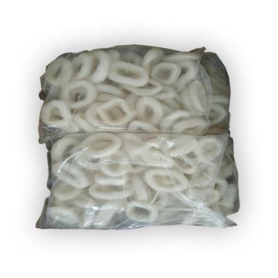 China Hot Sale Factory Price Nutritious 3-5cm Cleaned Skin Off Frozen Squid Ring for sale