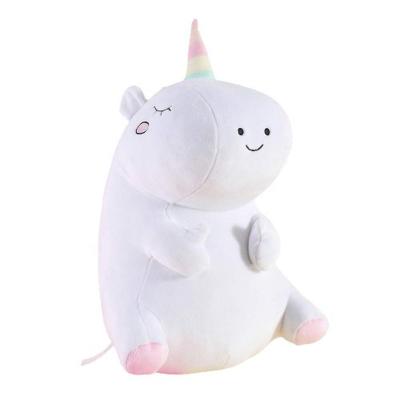 China Glow in the Dark Small Room Naturally Glow in the Dark Unicorn Stuffed Animal Plush Toy, 14 Inch, White for sale