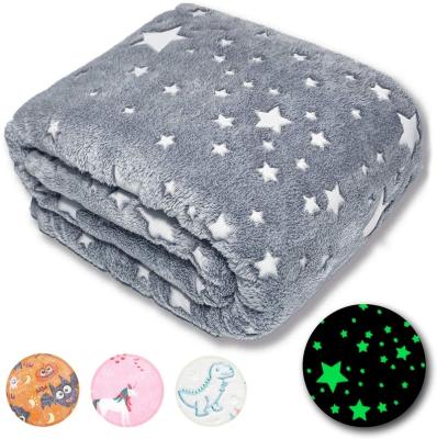 China Fire Retardant R Glow in Dark Throw Blanket, Unique Christmas Birthday Gifts for Kids Girls Boys and Grandkids, Premium Super Soft F for sale