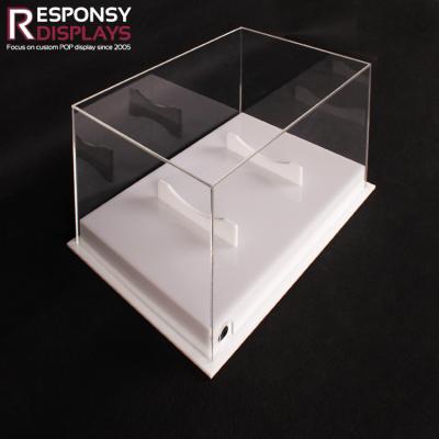 China counter table acrylic football box, or hot wheels display case with light for sale