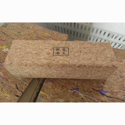 China PU Fashion custom wood chip texture sunglasses box / hand to create fine glasses case for sale