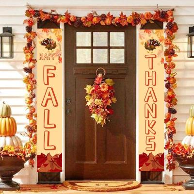 China 2021 Oxford Hanging Thanksgiving Day Banner Doorframe Decor Party Supplies for sale