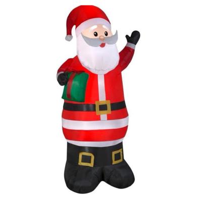 China Christmas Ornament 1.2m Inflatable Christmas Yard Decoration Santa Claus With LED Lights Hot Sale for sale