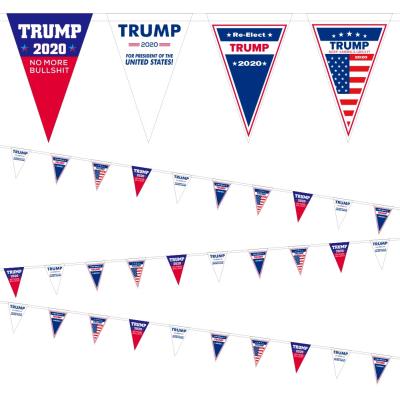 China 2024 Custom Hanging Triangle Banner PVC Trump Flag for sale