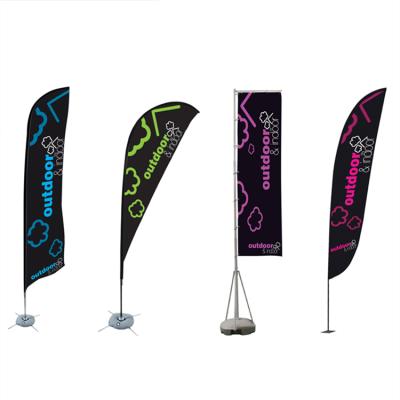 China Automotive Cheap Custom Printed Outdoor Advertising Feather Flag Beach Flag Banner for sale